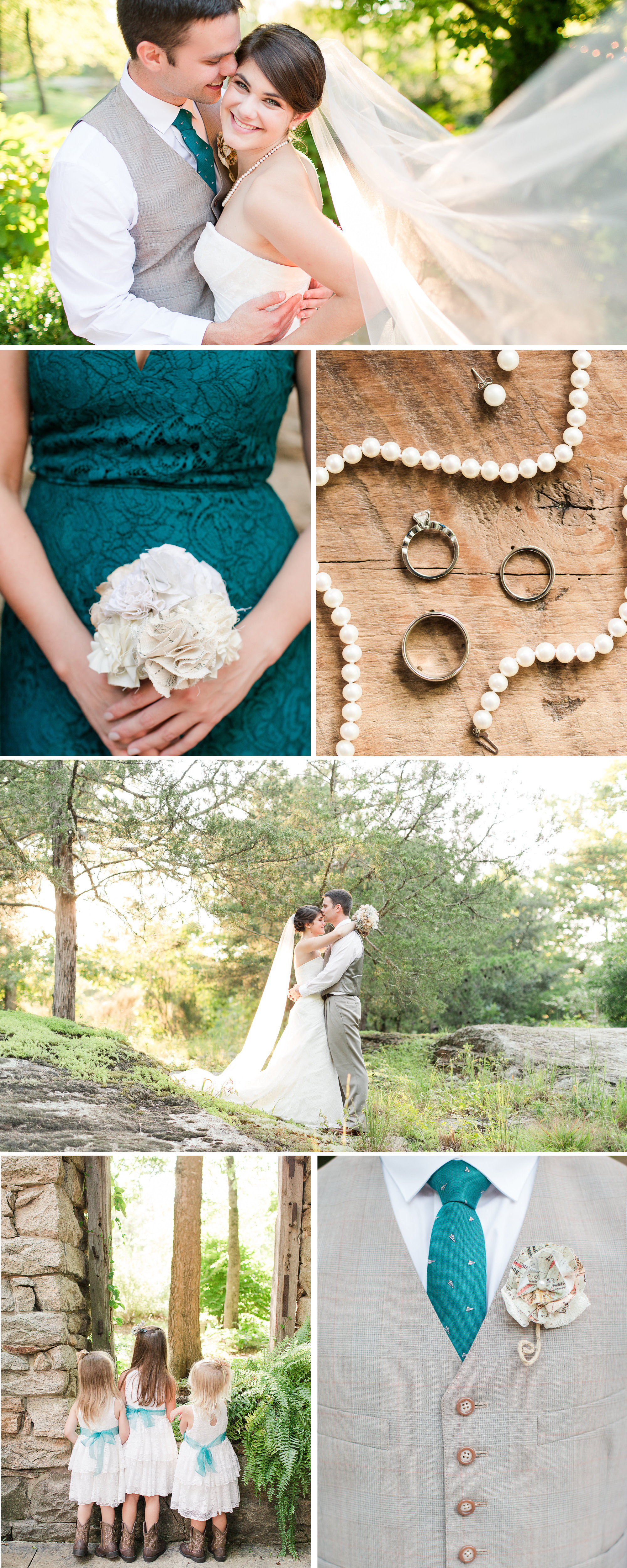 A Teal Travel Themed Rustic Outdoor Wedding by Katelyn James Photography