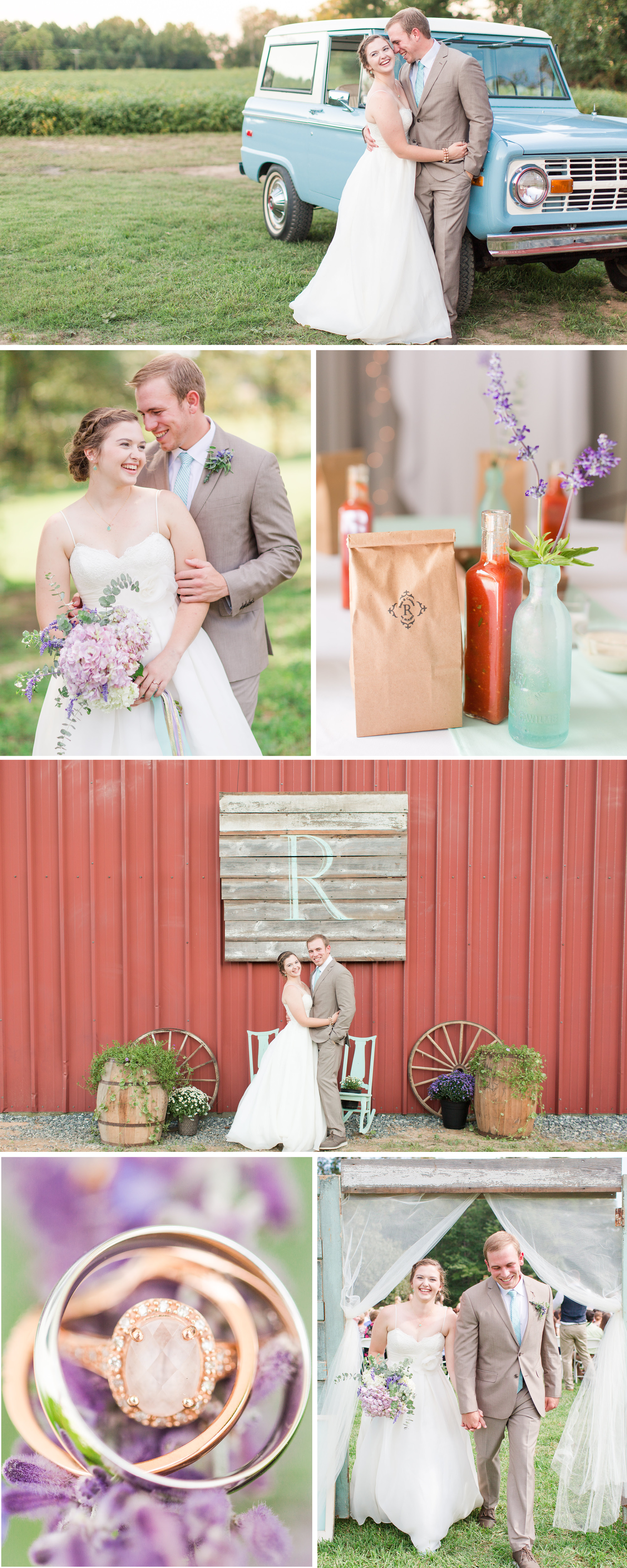 A Backyard Family Farm DIY Wedding With Teal Accents | by Katelyn James Photography