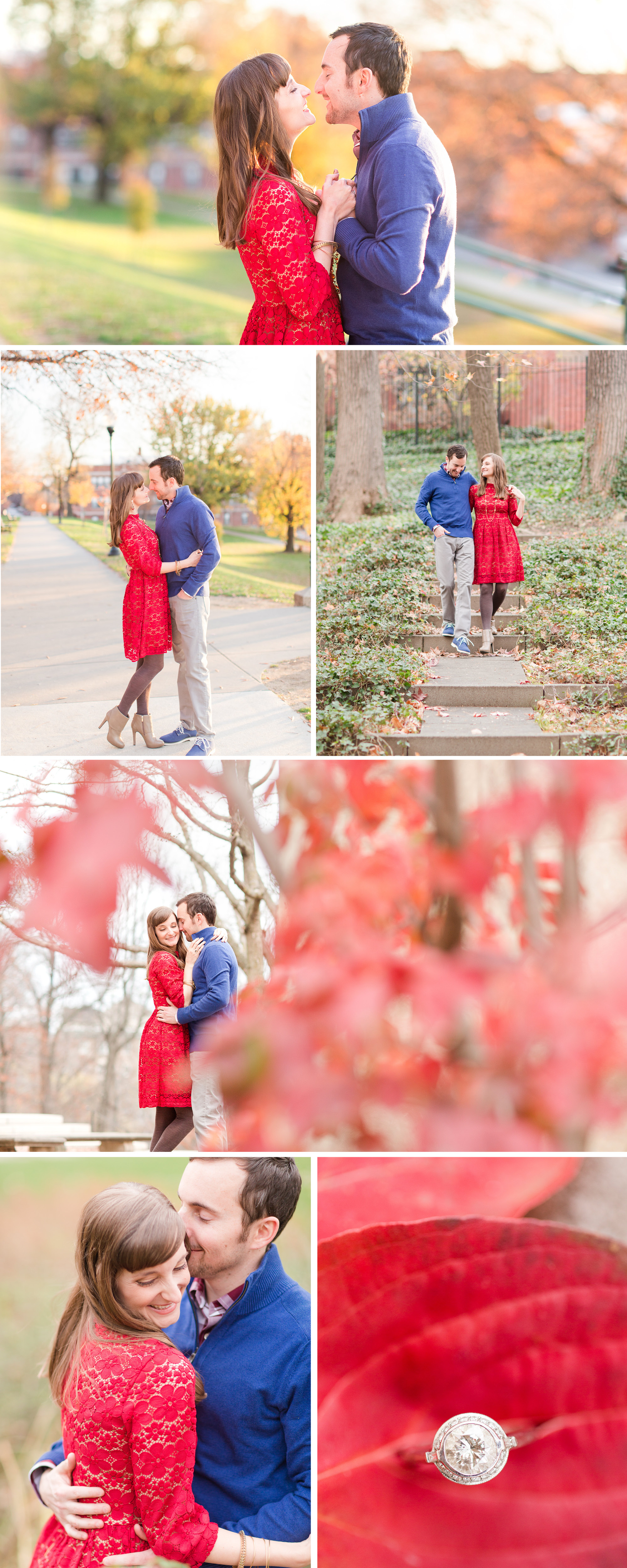 Red & Blue City Park Engagement Session by Katelyn James Photography