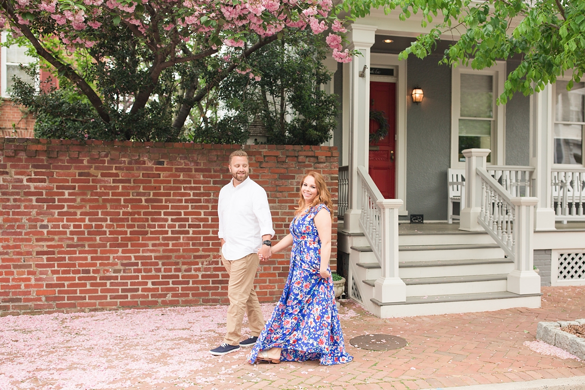 A Downtown Spring Arlington Virginia Engagement Session by Katelyn James Photography