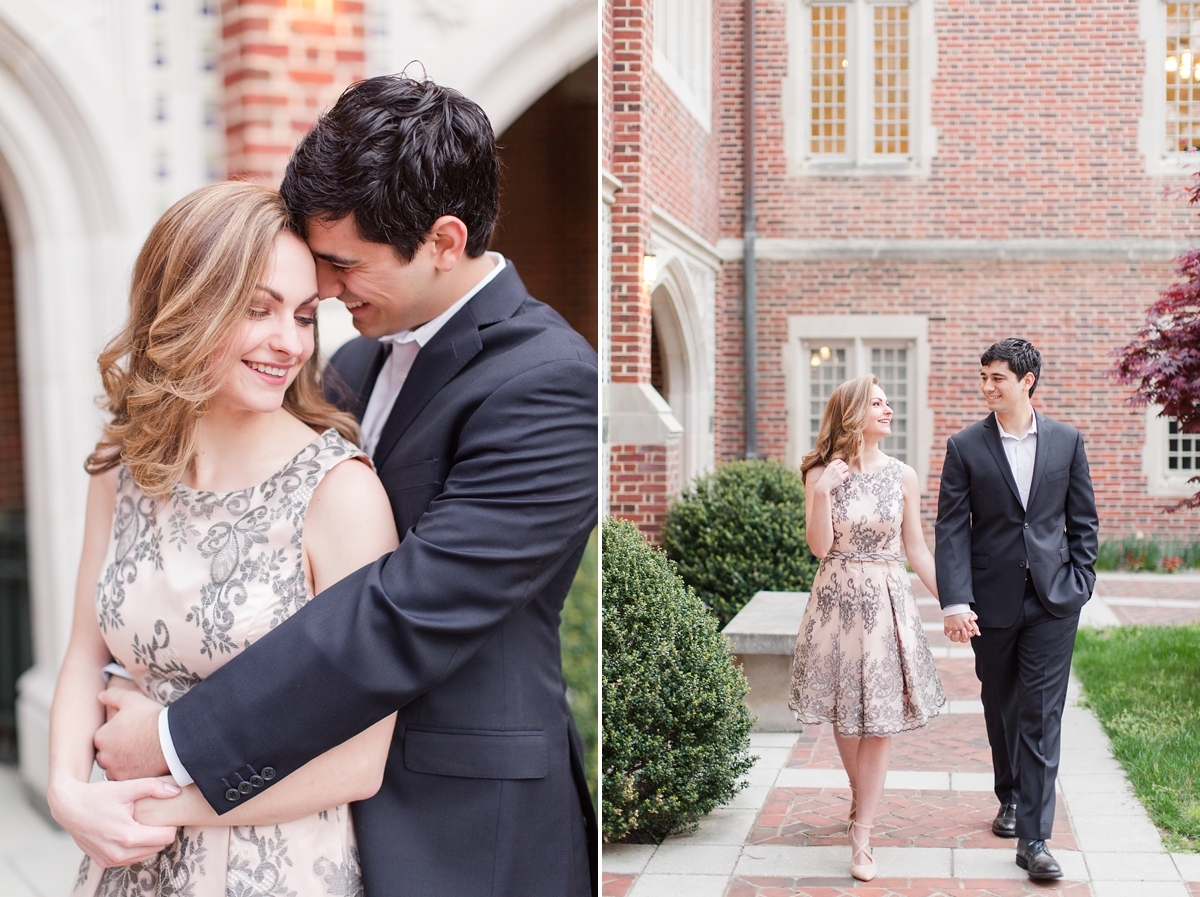 Sunrise University of Richmond Engagement Portraits by Katelyn James Photography