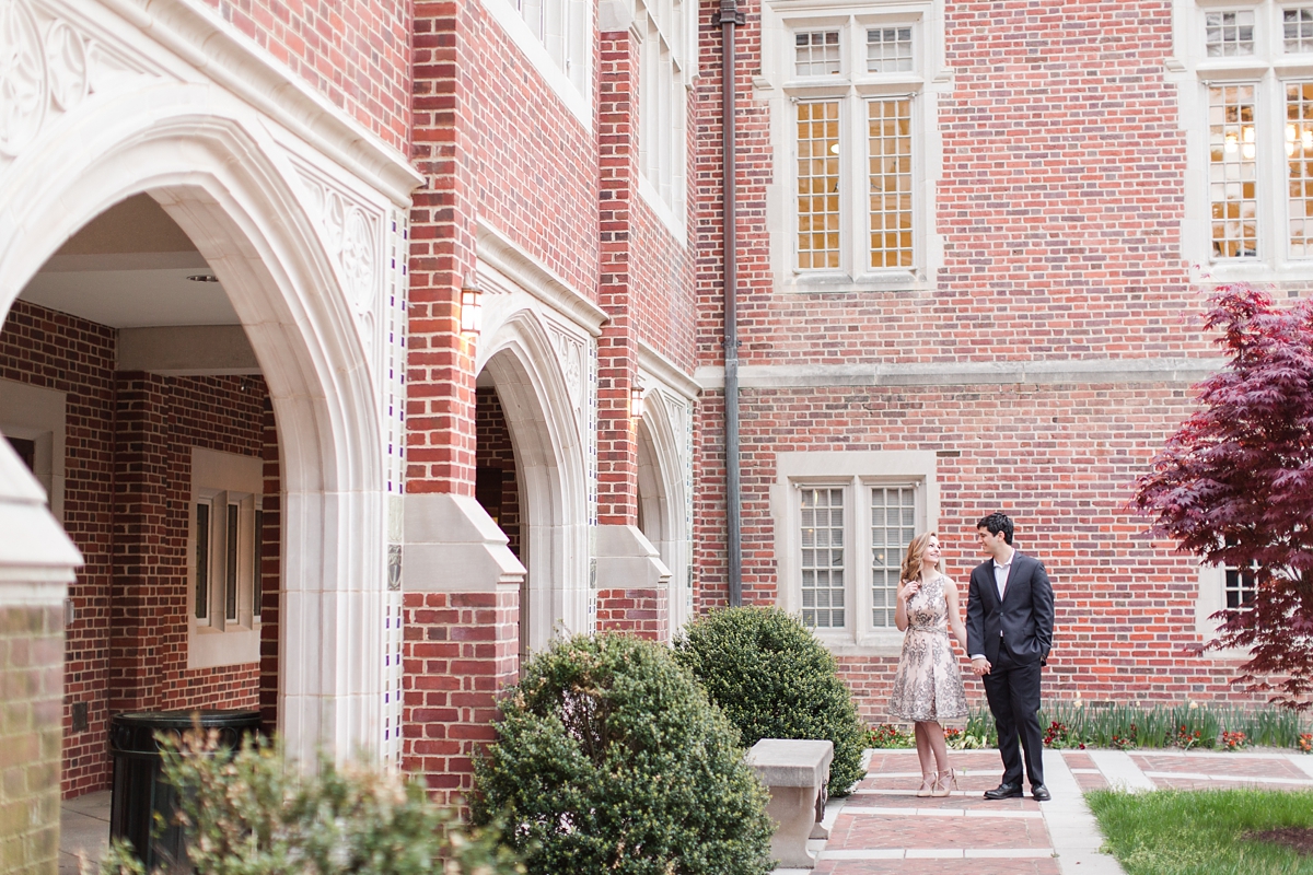 Sunrise University of Richmond Engagement Portraits by Katelyn James Photography