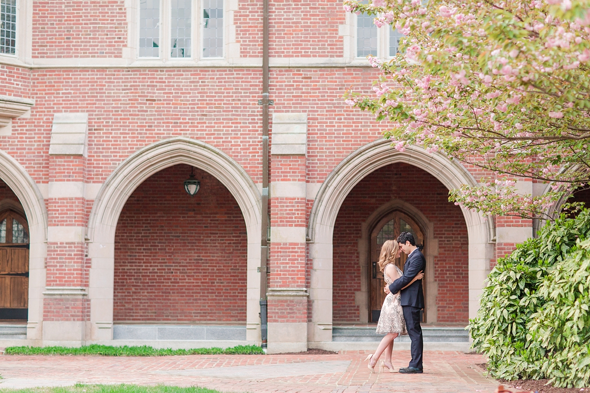 Sunrise University of Richmond Engagement Portraits by Katelyn James Photography