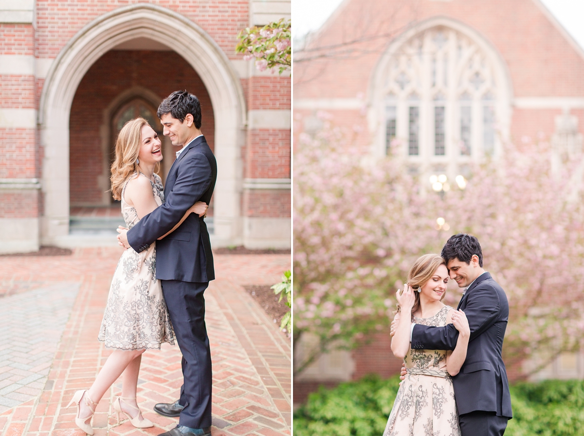 Sunrise University of Richmond Engagement Portraits by Katelyn James Photography