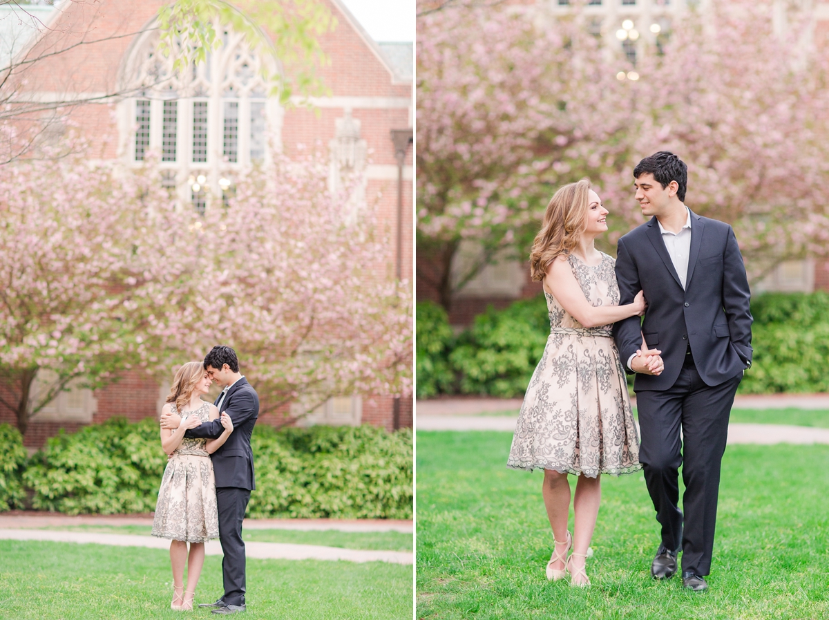Sunrise University of Richmond Engagement Portraits by Katelyn James Photography