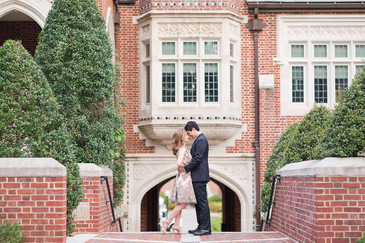 Sunrise University of Richmond Engagement Portraits by Katelyn James Photography
