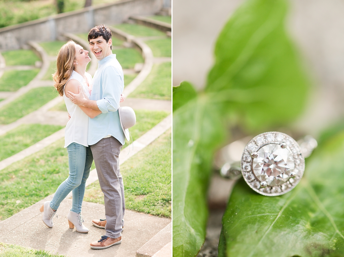 Sunrise University of Richmond Engagement Portraits by Katelyn James Photography