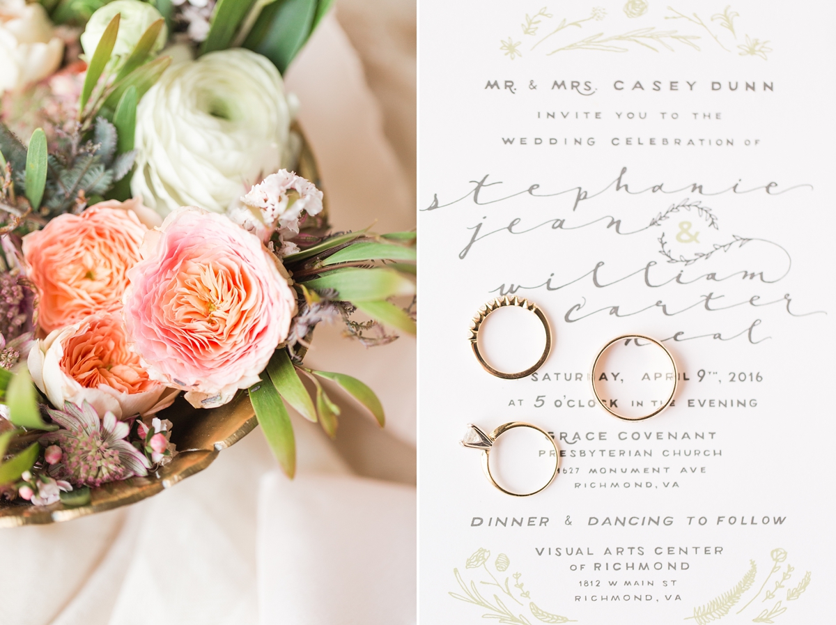 A Classic Ivory, Blush, Sage, and Taupe Richmond Wedding at the Visual Arts Center | By Katelyn James Photography