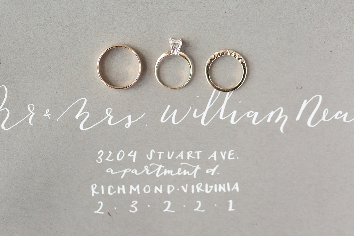A Classic Ivory, Blush, Sage, and Taupe Richmond Wedding at the Visual Arts Center with Custom Caligraphy Designed Invitations| By Katelyn James Photography