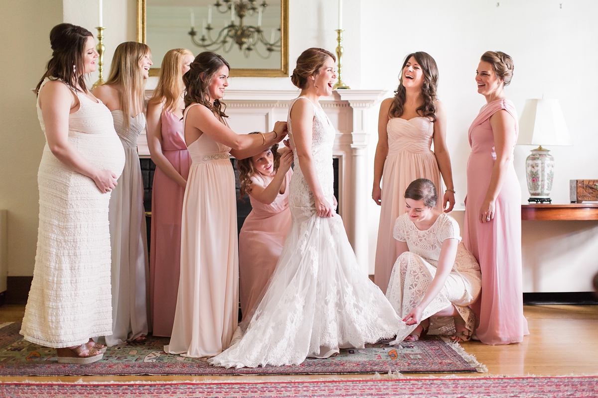 A Classic Ivory, Blush, Sage, and Taupe Richmond Wedding at the Visual Arts Center | By Katelyn James Photography