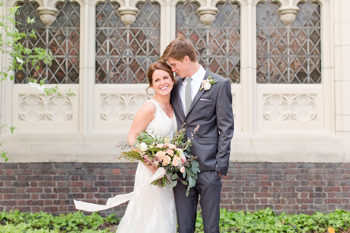 A Classic Ivory, Blush, Sage, and Taupe Richmond Wedding at the Visual Arts Center | By Katelyn James Photography