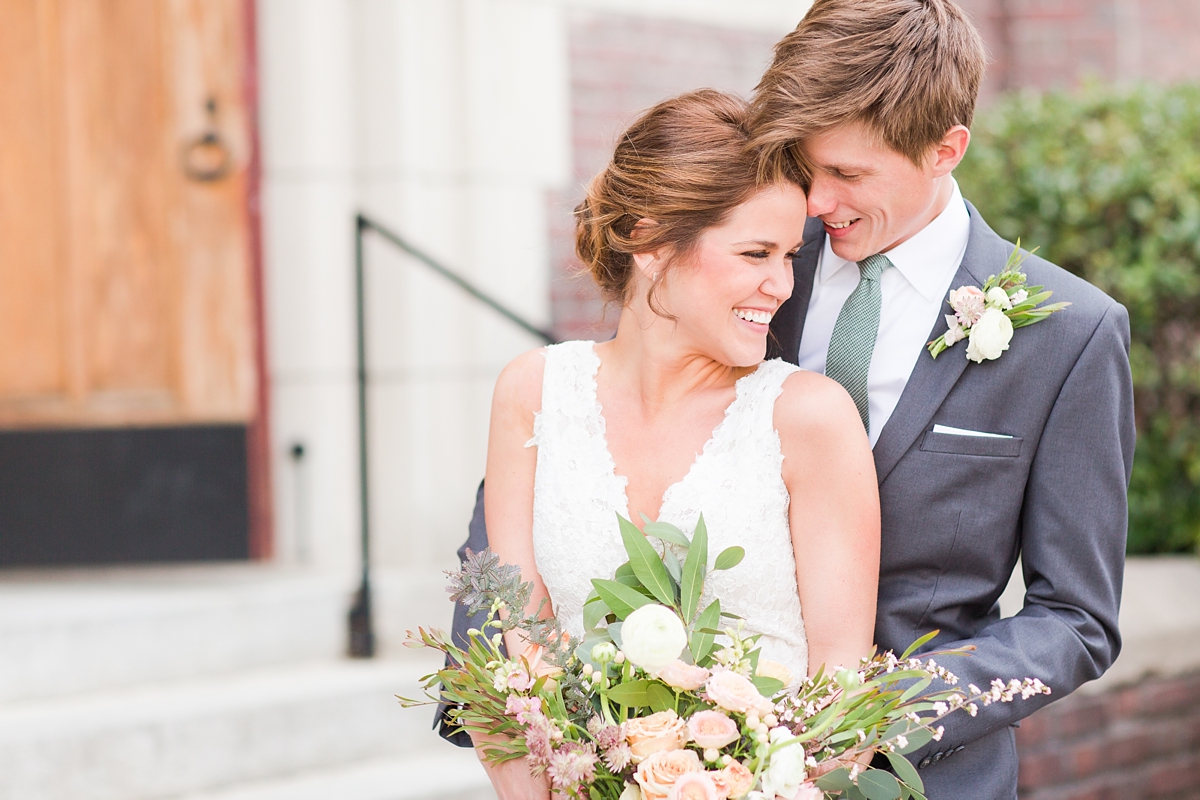 A Classic Ivory, Blush, Sage, and Taupe Richmond Wedding at the Visual Arts Center | By Katelyn James Photography