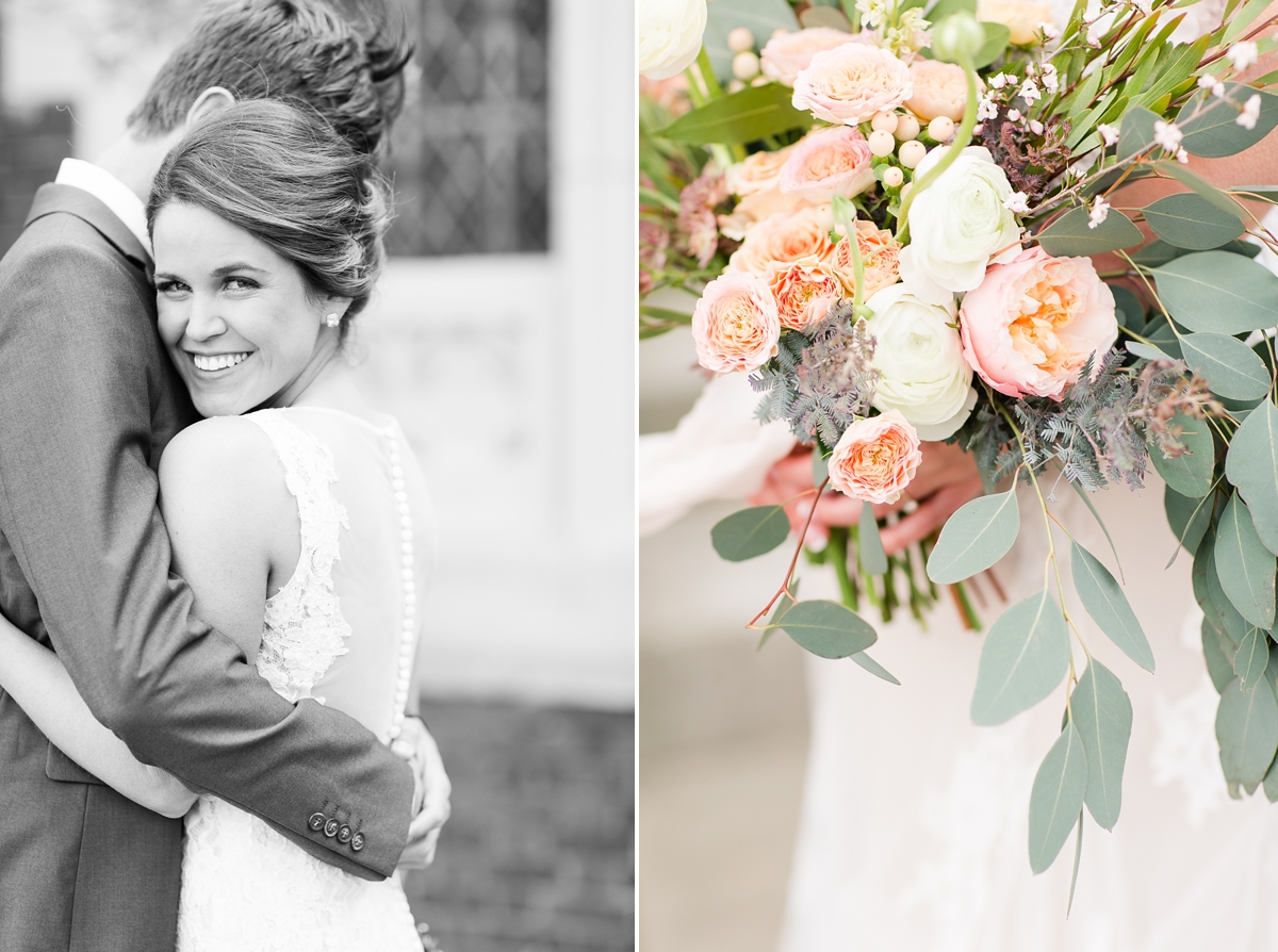 A Classic Ivory, Blush, Sage, and Taupe Richmond Wedding at the Visual Arts Center | By Katelyn James Photography