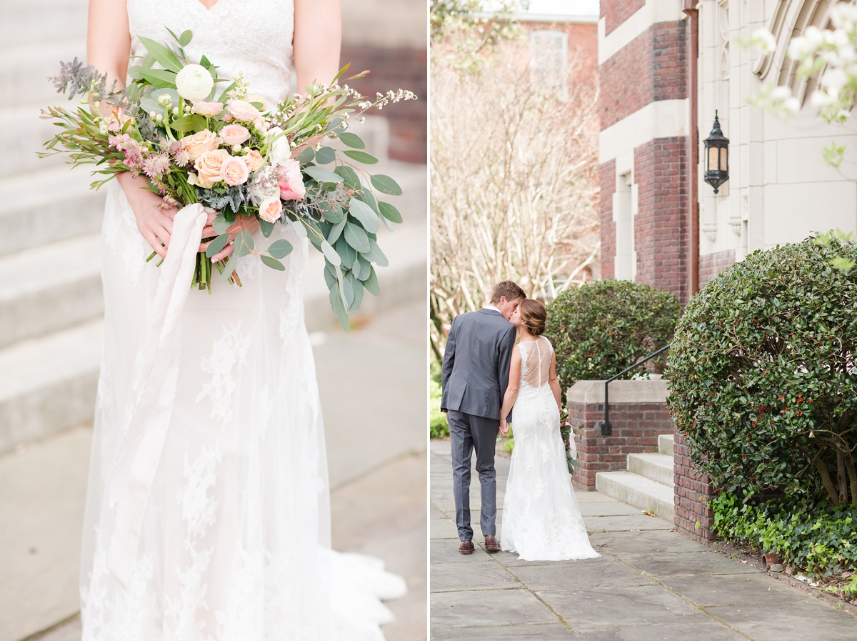 A Classic Ivory, Blush, Sage, and Taupe Richmond Wedding at the Visual Arts Center | By Katelyn James Photography