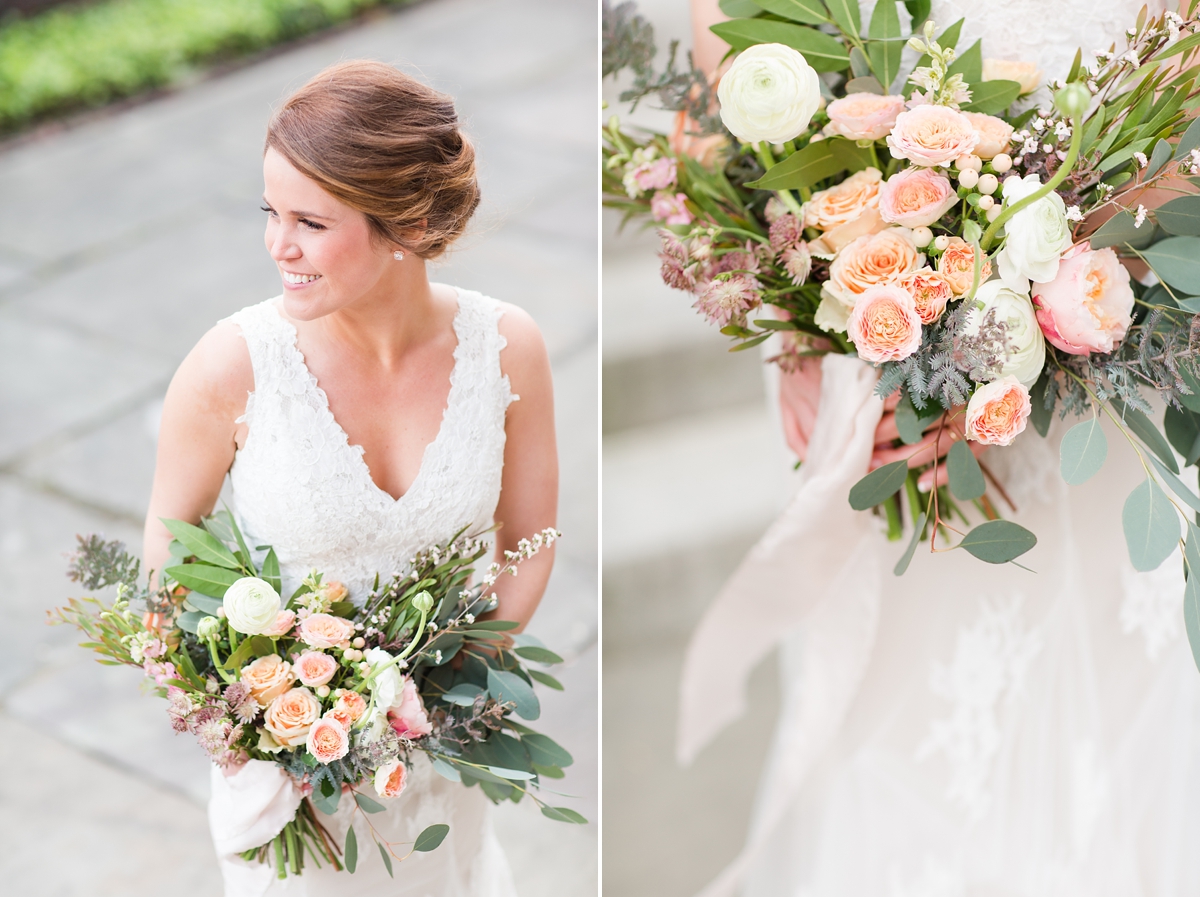 A Classic Ivory, Blush, Sage, and Taupe Richmond Wedding at the Visual Arts Center | By Katelyn James Photography