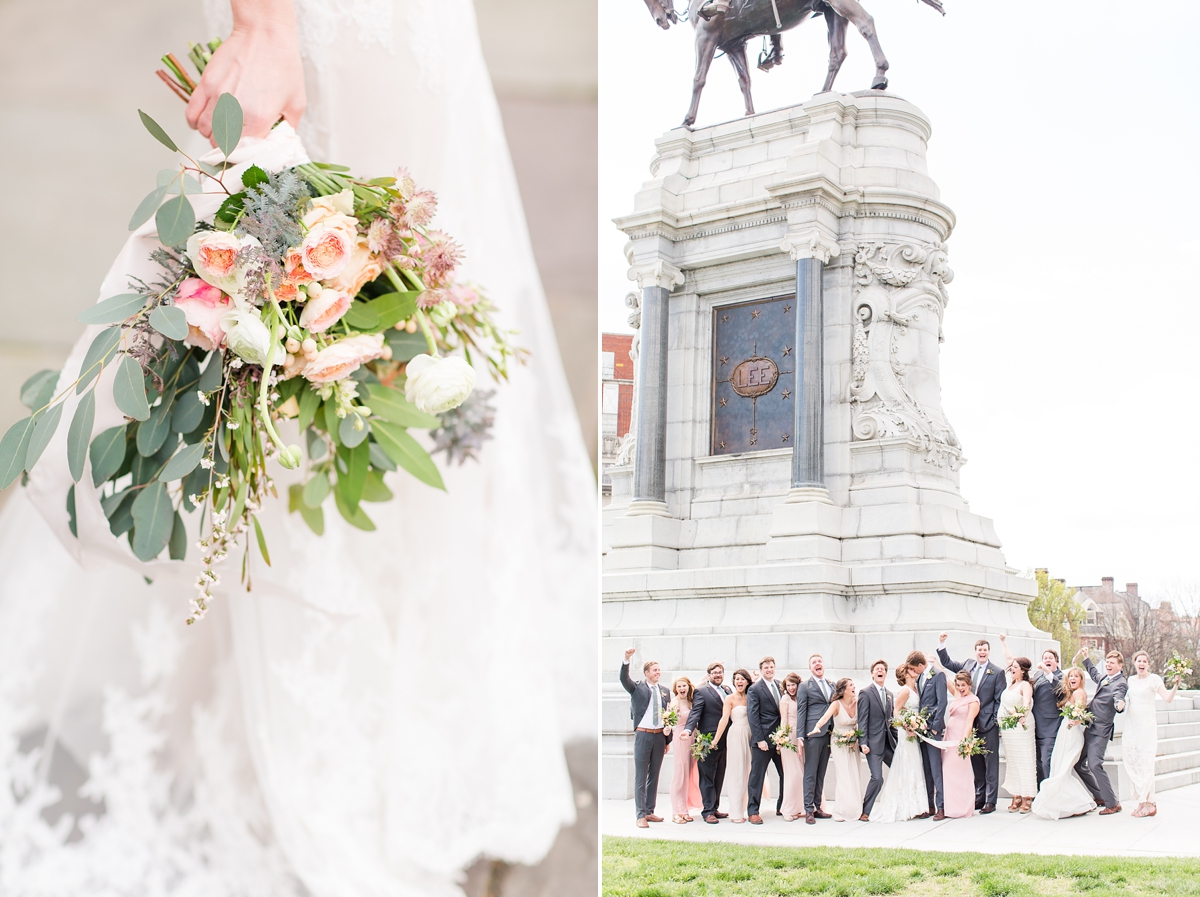 A Classic Ivory, Blush, Sage, and Taupe Richmond Wedding at the Visual Arts Center | By Katelyn James Photography