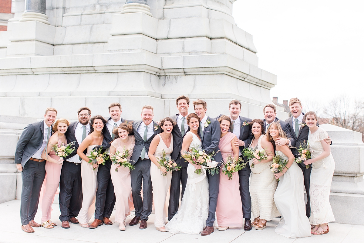 A Classic Ivory, Blush, Sage, and Taupe Richmond Wedding at the Visual Arts Center | By Katelyn James Photography