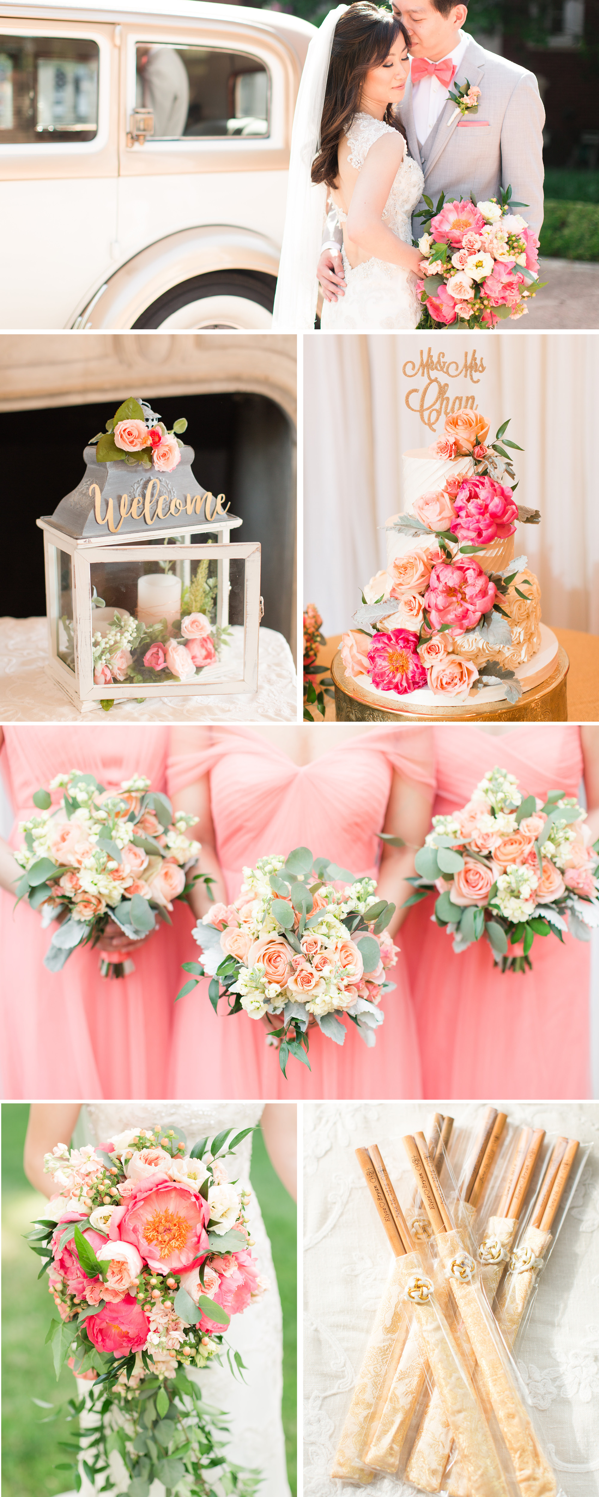 An Oxon Hill Manor Coral and Grey Wedding with Classic Chinese Wedding Traditions by Katelyn James Photography